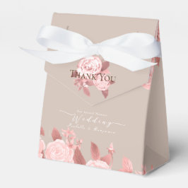 Caixinha De Lembrancinhas Casamento de Rosa Chic Elegante