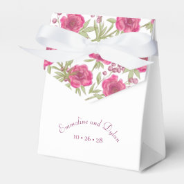 Caixinha De Lembrancinhas Casamento de Rosa Rosa Brilhante