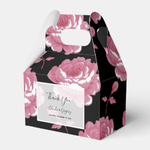 Caixinha De Lembrancinhas Casamento de Rosas Elegante de Vintage Rosa