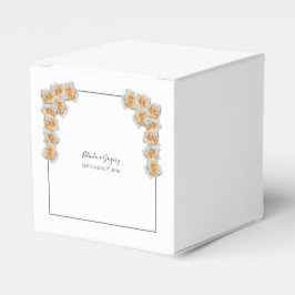 Caixinha De Lembrancinhas Casamento de Rosas Laranja