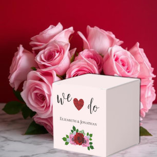Caixinha De Lembrancinhas Casamento de Rosas Vermelhas e Rosa