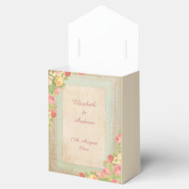 Caixinha De Lembrancinhas Casamento de Rosas Vintage Elegantes