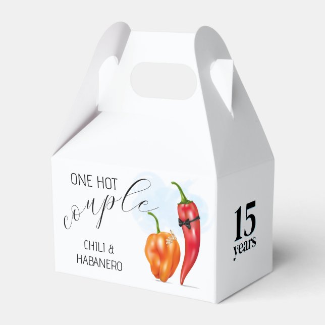 Caixinha De Lembrancinhas Casamento de um Casal Quente (Frente)