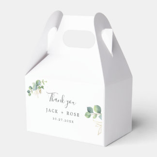 Caixinha De Lembrancinhas Casamento de Verão de Eucalyptus Greenery Rustic.