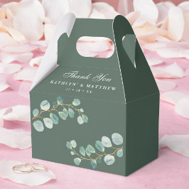 Caixinha De Lembrancinhas Casamento de Verão Elegante Moderno Eucalyptus Gre