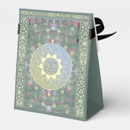 Caixinha De Lembrancinhas Casamento de Wildflower Mandala com Casal+Data