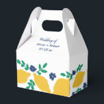 Caixinha De Lembrancinhas Casamento Desenhado à Mão com Limão Siciliano<br><div class="desc">Caixa de Presente para Casamento - Doces/Presentes para Convidados Florais Botânicos Desenhados à Mão e Limão</div>