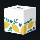 Caixinha De Lembrancinhas Casamento Desenhado à Mão com Limão Siciliano Ital<br><div class="desc">Caixa de Presente de Casamento - Doces/Presentes para Convidados Florais Botânicos Desenhados à Mão e Limão</div>