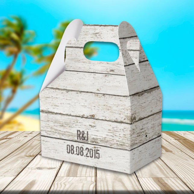 Caixinha De Lembrancinhas casamento do celeiro de madeira branco da ruiva vi (rustic vintage white barn wood barn wedding favor boxes)