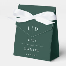 Casamento do Monograma Minimalista Emerald Green