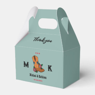 Caixinha De Lembrancinhas Casamento do País Boot Boho do Voador Floral Ocide