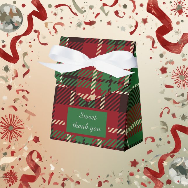 Caixinha De Lembrancinhas casamento do país escocês verde (Criador carregado)