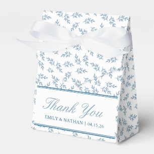 Caixinha De Lembrancinhas Casamento Elegante Azul Personalizado Obrigado Con