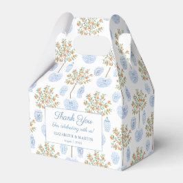 Caixinha De Lembrancinhas Casamento Elegante de Citrus Blue China Obrigado