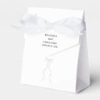 Casamento Elegante de Fita de Arco Branco Formal
