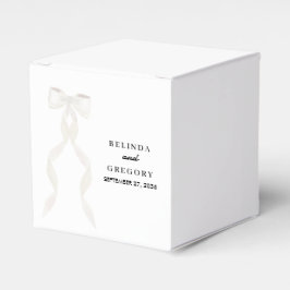 Caixinha De Lembrancinhas Casamento Elegante de Fita de Arco Branco Formal
