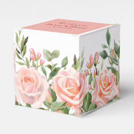 Caixinha De Lembrancinhas Casamento Elegante de Rosa de Aquarela Florals