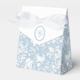 Caixinha De Lembrancinhas Casamento Elegante em Azul com Chinoiserie
