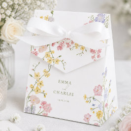 Caixinha De Lembrancinhas Casamento Elegante Flores Silvestres Roteiro Verde