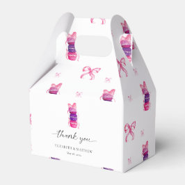 Caixinha De Lembrancinhas Casamento Elegante Macaron, Arco Rosa, Coquette