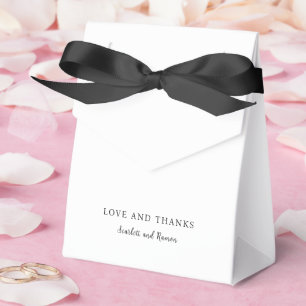 Caixinha De Lembrancinhas Casamento Elegante Preto e Branco Atemporal