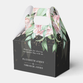 Caixinha De Lembrancinhas Casamento elegante, preto e rosa, de luxo