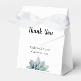 Caixinha De Lembrancinhas Casamento Elegante Verde Suculento Obrigado