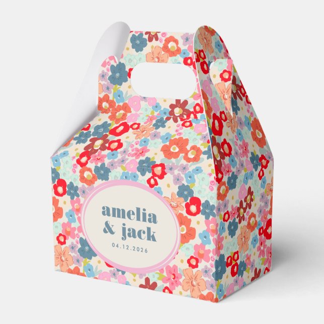 Caixinha De Lembrancinhas Casamento Fantasmante De Joy Bright Floral (Frente)