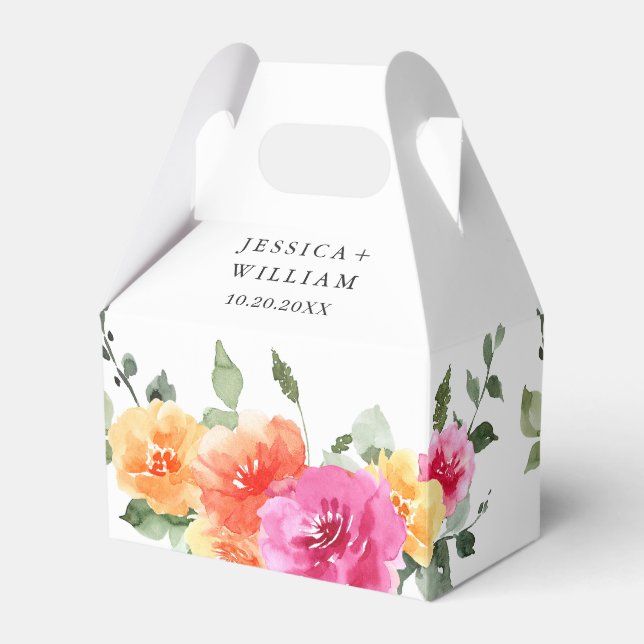 Caixinha De Lembrancinhas Casamento Festivo Festivo Festivo Da Elegante Wate (Frente)