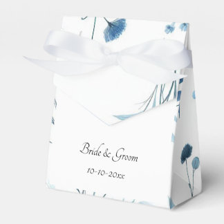 Caixinha De Lembrancinhas Casamento Floral Azul Elegante