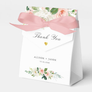Caixinha De Lembrancinhas Casamento floral com cor de água rosada