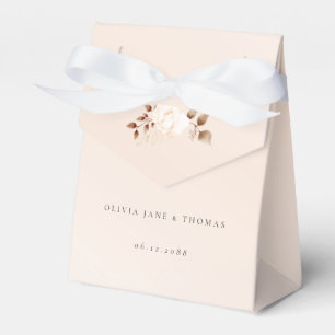 Caixinha De Lembrancinhas Casamento Floral de Elegante Moderno Blush Greener