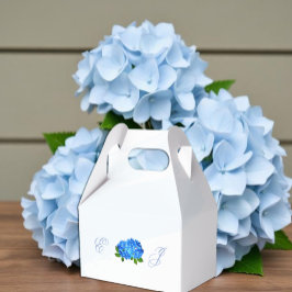 Caixinha De Lembrancinhas Casamento Floral de Hortênsia Azul