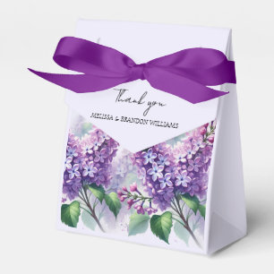 Caixinha De Lembrancinhas Casamento Floral de Lilac Purple Obrigado