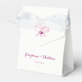 Caixinha De Lembrancinhas Casamento Floral de Orquídea Roxo Tropical