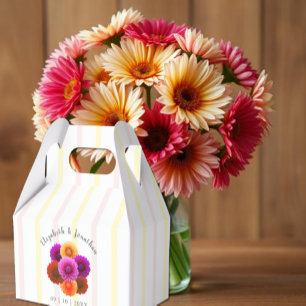 Caixinha De Lembrancinhas Casamento Floral de Outono Dahlia