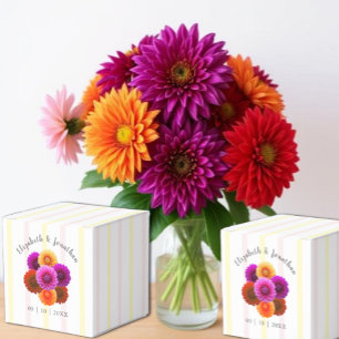Caixinha De Lembrancinhas Casamento Floral de Outono Dahlia