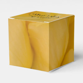 Caixinha De Lembrancinhas Casamento Floral de Rosa Amarela