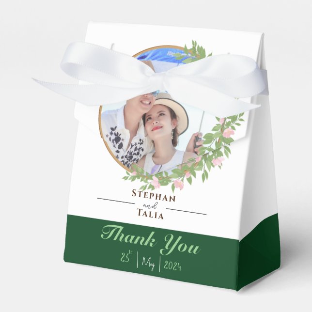 Caixinha De Lembrancinhas Casamento Floral Elegância Encantado (Frente)