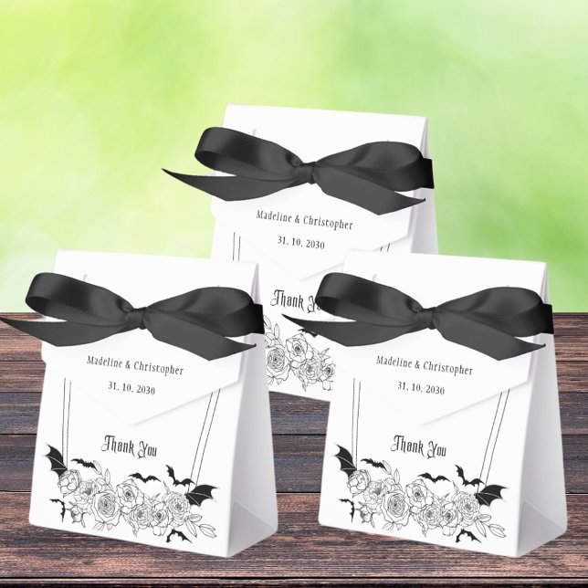 Caixinha De Lembrancinhas Casamento Floral Gótico Elegante (Criador carregado)
