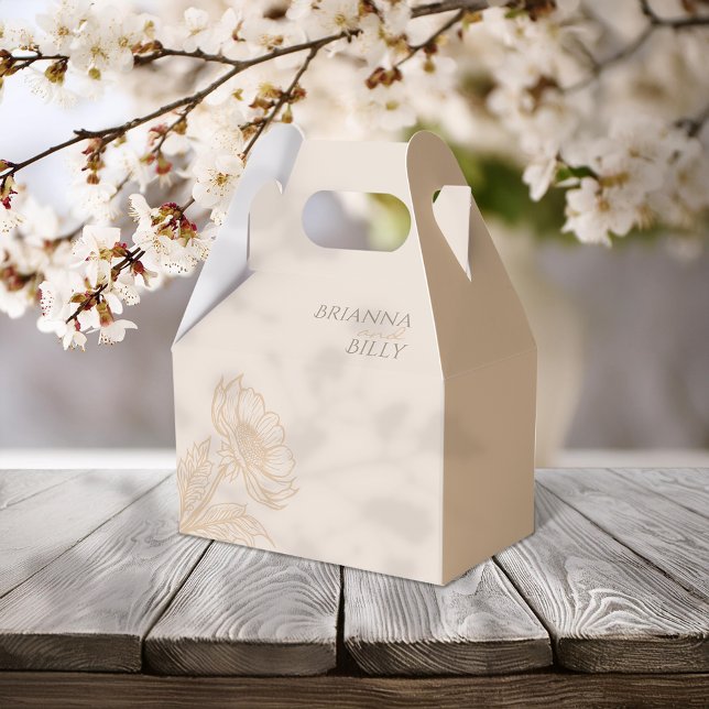 Caixinha De Lembrancinhas Casamento Floral Mínimo Terrestre (Criador carregado)