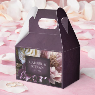 Caixinha De Lembrancinhas Casamento Floral Roxo Maximalista Elegante