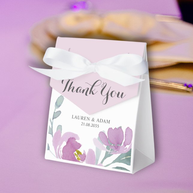 Caixinha De Lembrancinhas Casamento Floral Rustic Pink Watercolor (Criador carregado)