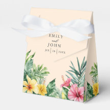 Casamento Floral Tropical de Aquarela Pêssego