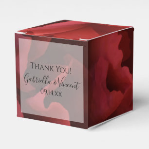 Caixinha De Lembrancinhas Casamento floral vermelho