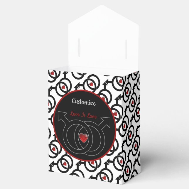 Caixinha De Lembrancinhas Casamento gay Love Is Love White Tent Favor Box (Aberto)