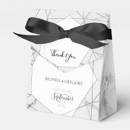 Caixinha De Lembrancinhas Casamento Geométrico de Mármore Elegante