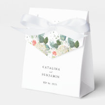 Casamento Geométrico Floral Cor-de-Cobra Rosa-Esbr