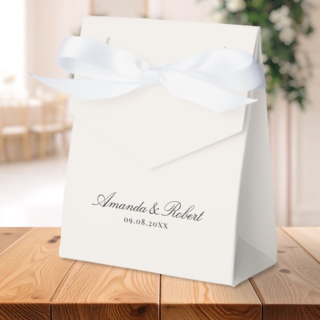 Caixinha De Lembrancinhas Casamento Marfim Caligrafia Elegante (Criador carregado)
