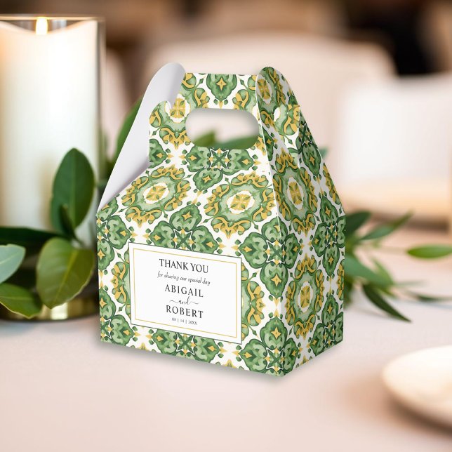 Caixinha De Lembrancinhas Casamento mediterrânico do azulejo Italiano (Criador carregado)